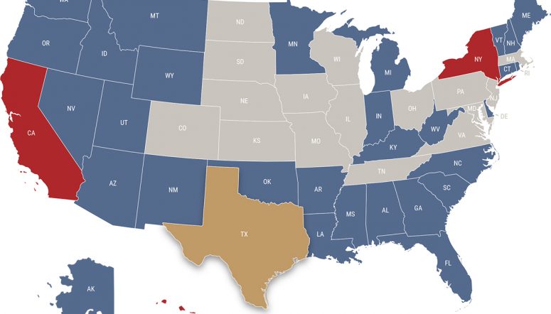 Texas reciprocity map