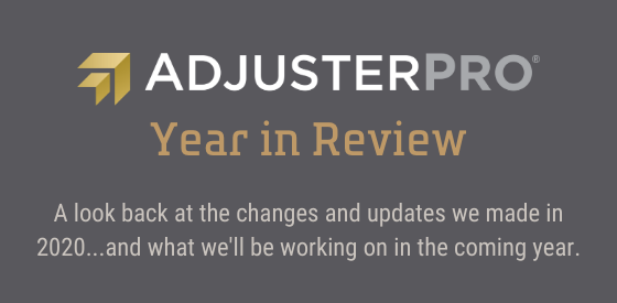 AdjusterPro 2020 Updates