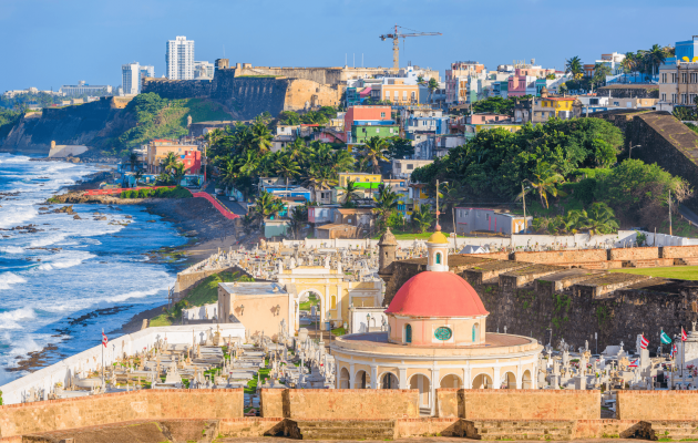 Puerto Rico coast landscape buildings